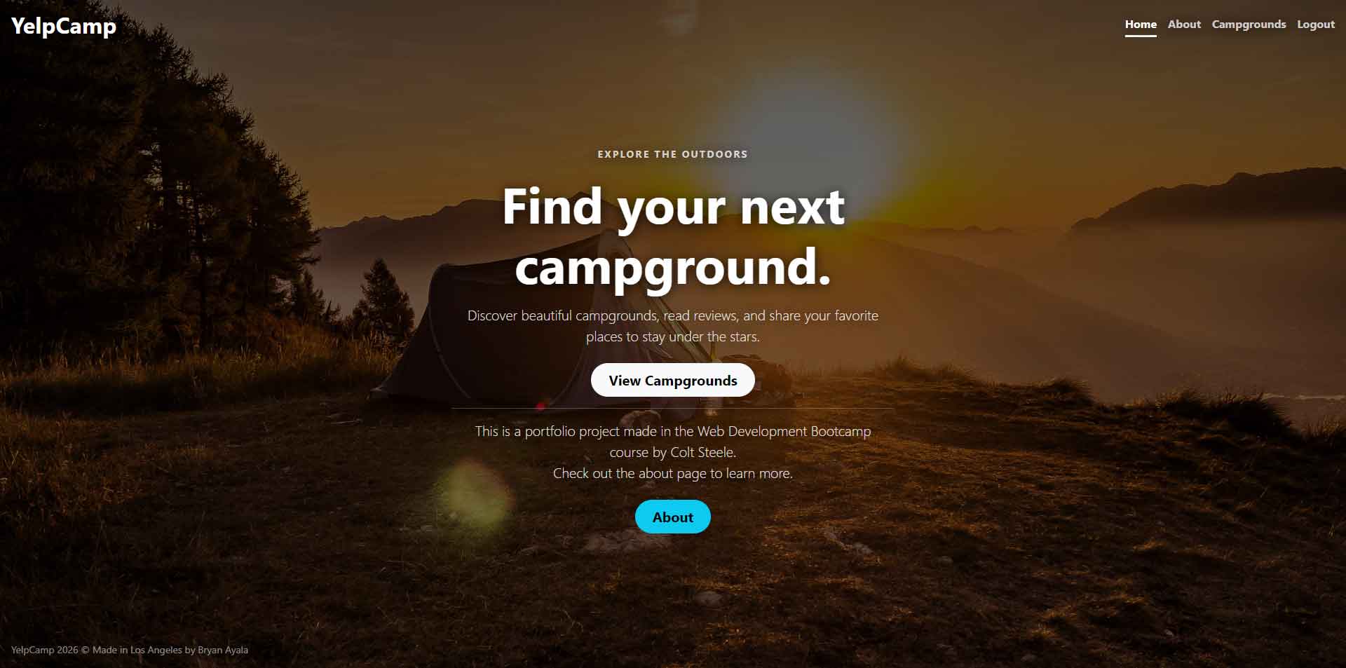 YelpCamp Demo Image